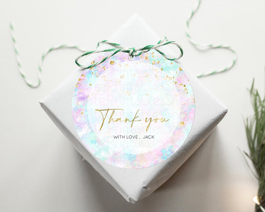 Editable Pastel Thank You Tags Rainbow Thank You Gift Tags Colorful Pastel F