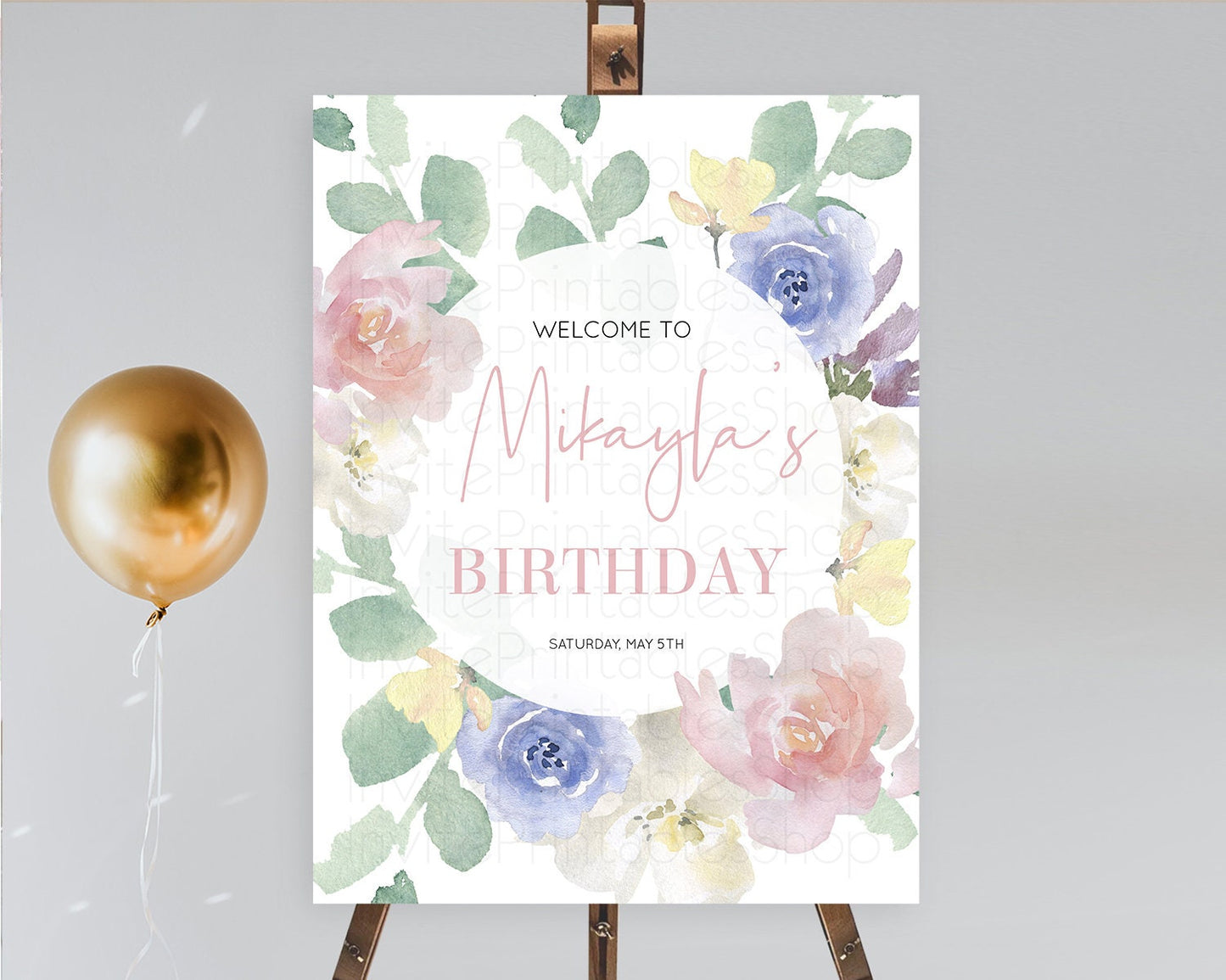 Secret Garden Welcome Sign Wildflower Welcome Board Pastel Flower Garden Welcome Poster Boho Wildflower First Birthday Welcome Sign D10860