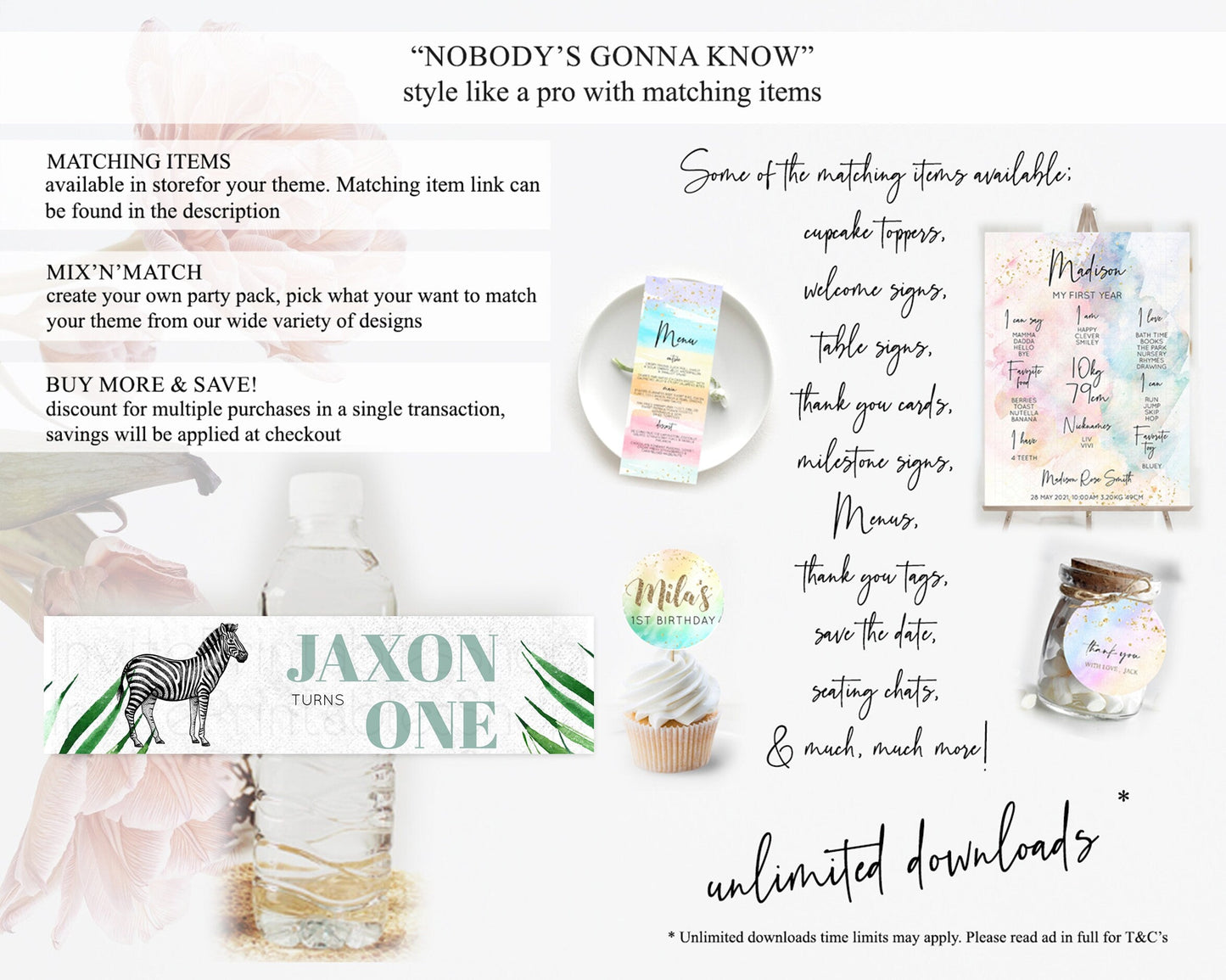 Zebra Water Label Template Zebra Party Decor Water Label Safari Adventure Zebra Minimal Theme For 1st Birthday Baptism Baby Shower D10844