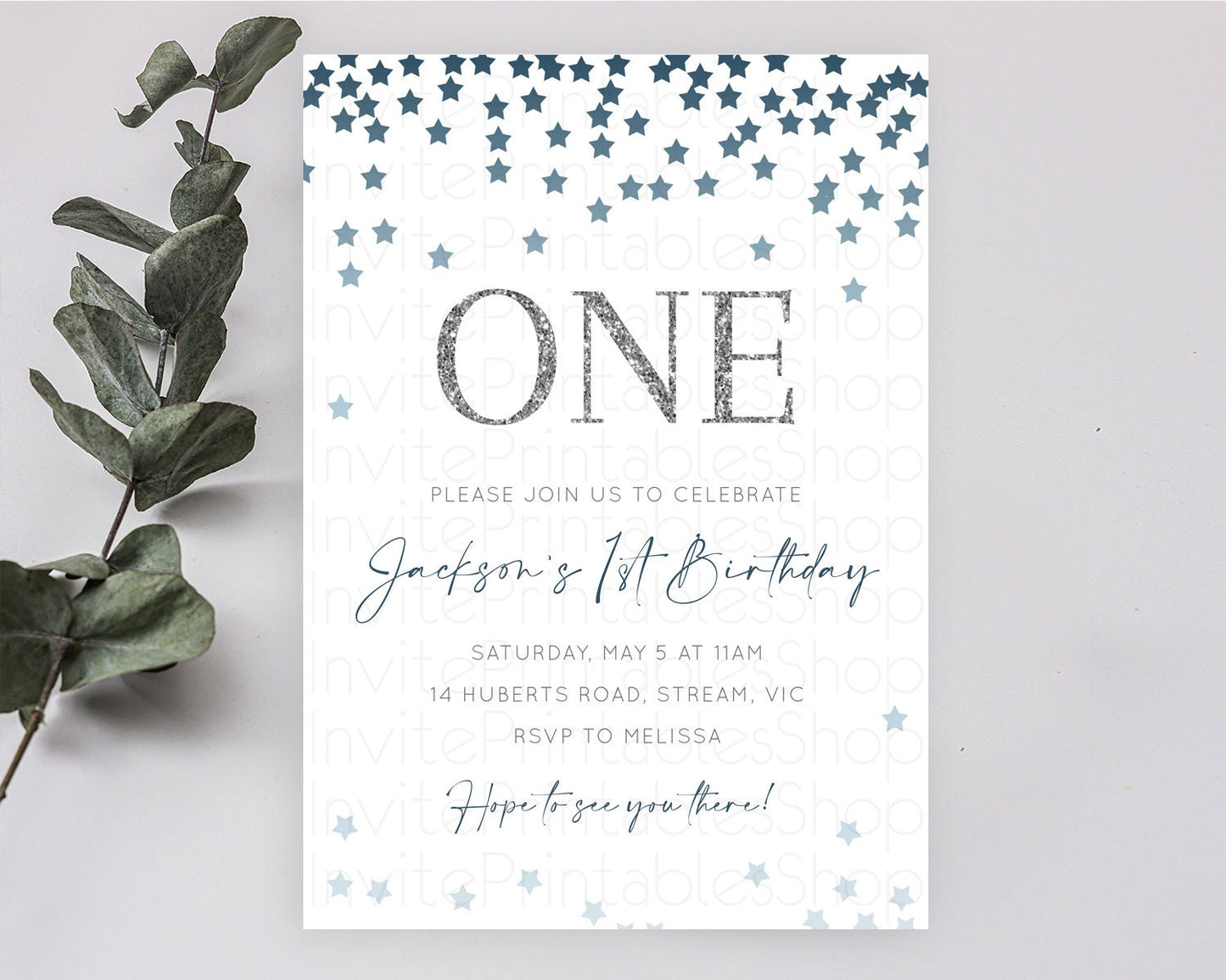 Star Birthday Invitation Pastel Stars Invite Shooting Star Party Rainbow Colorful Confetti Twinkle Little Star 2nd First Birthday D10308