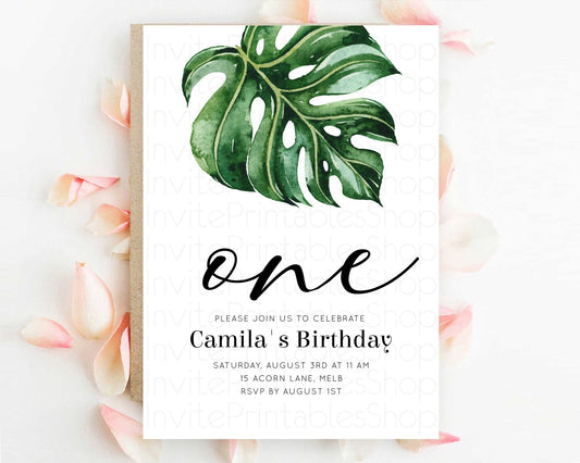 Editable Tropical Invitation Tropical Birthday Invitation Tropical Floral In