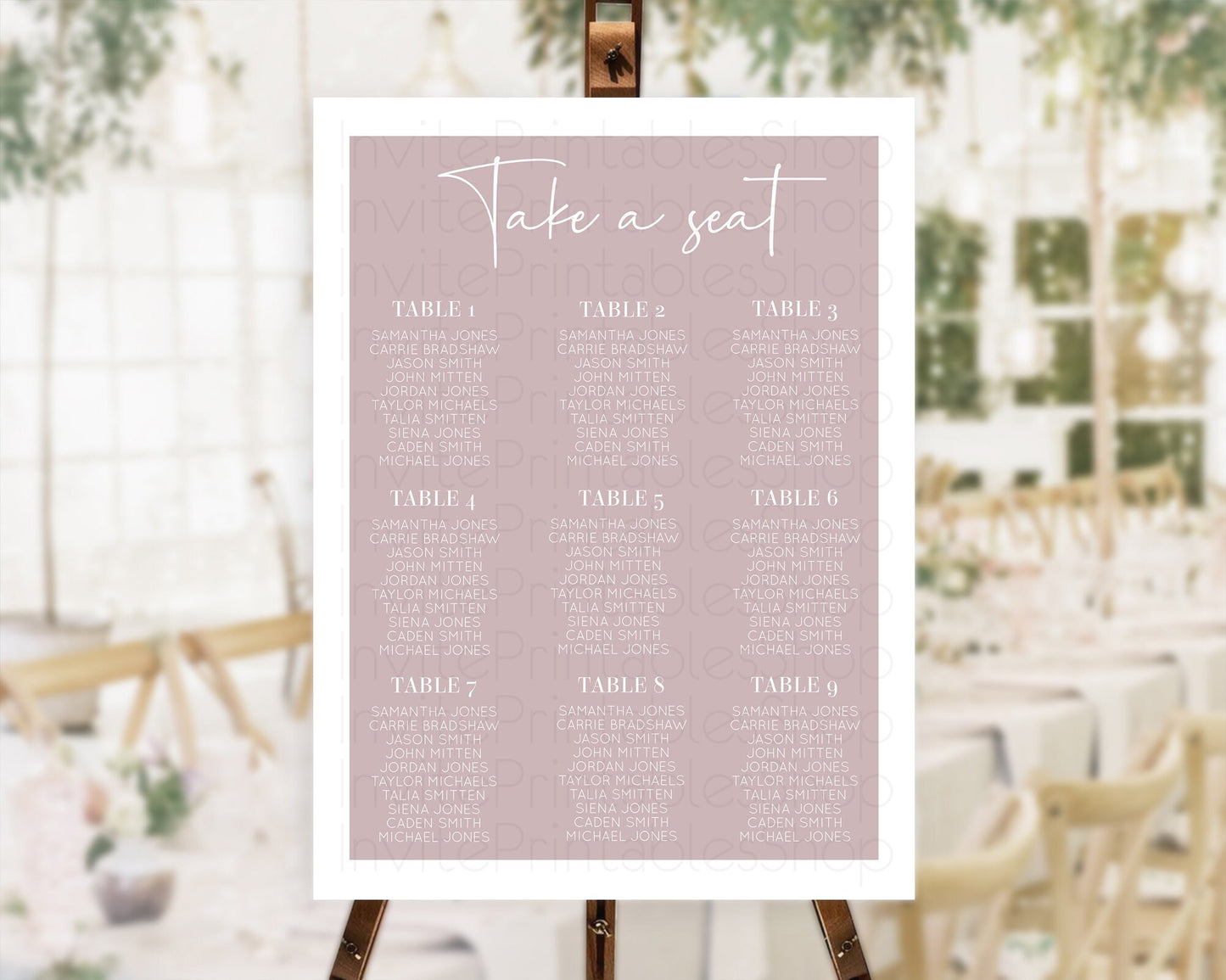 Pink Seating Chart Plain Pink Seating Sign Minimalist Pink Seating Sign Pastel Pink Table Number Sign Take A Seat Blue Décor D10936