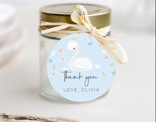 Editable Swan Thank You Swan Princess Ballet Thank You Gift Tags Enchanted S