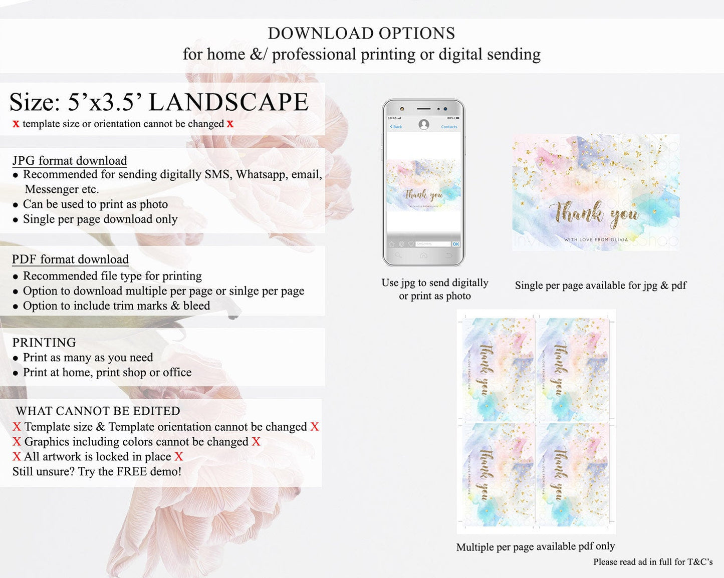 Pastel Thank You Rainbow Thank You Card Colorful Pastel Birthday Thank You Card Confetti Watercolor Pastel Teacher Thank You Cards D10421