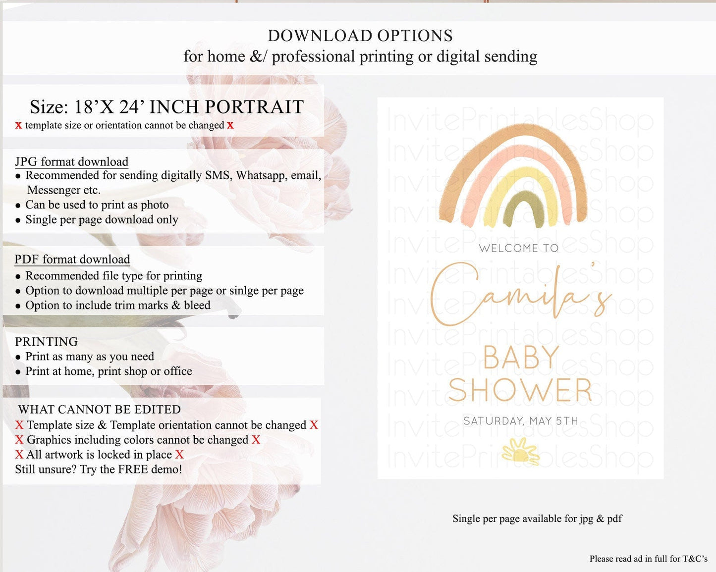 Pastel Rainbow Baby Shower Welcome Sign Boho Rainbow Welcome Board Rainbow Welcome Sign Pastel Welcome Decor Rainbow Welcome Sign D10684
