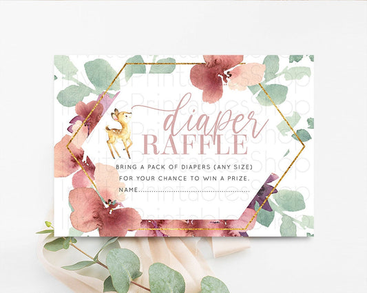 Editable Diaper Raffle Diaper Request Diaper Insert Card Baby Shower Diaper