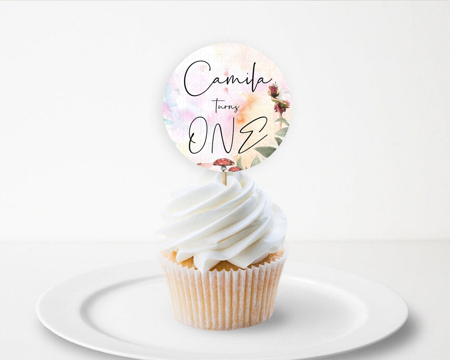 Fairy Cupcake Toppers Pastel Fairy Cupcake Toppers Fairy Floral Garden Cupcake Topper Enchanted Garden Floral Butterfly Party Decor D10555