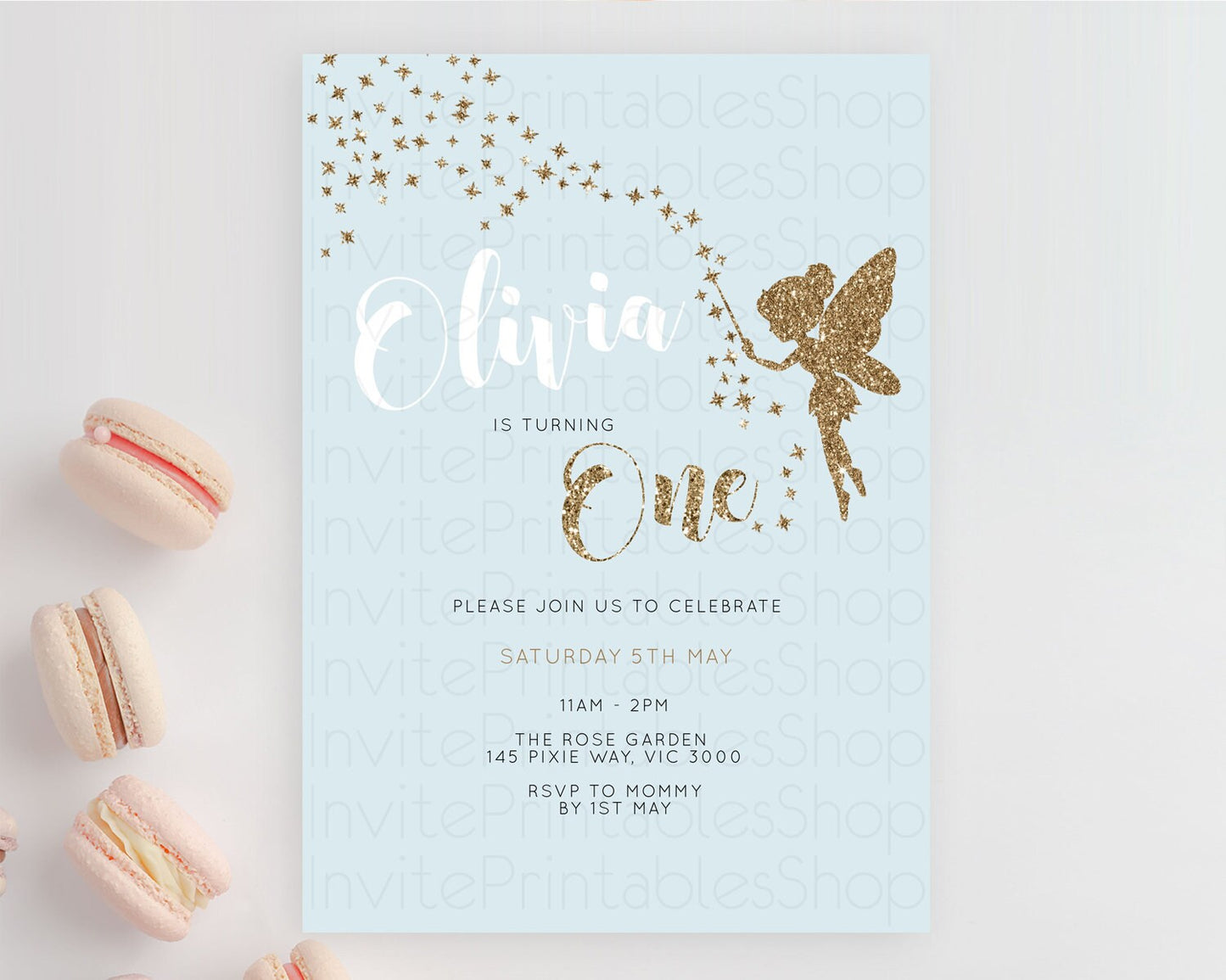 Fairy Birthday Invitation Fairy Invites Fairy Tea Party Fairy Garden Birthday Secret Garden Enchanted Garden Pastel Floral Butterfly D10907