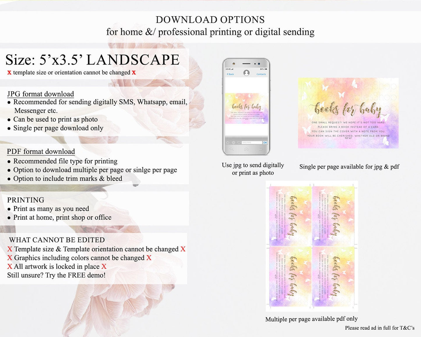 Pastel Books For Baby Card Pastel Rainbow Book Insert Colorful Ombre Watercolor Book Card Confetti Glitter Baby Book Poem Request D10435