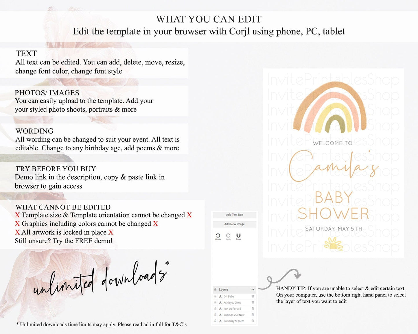 Pastel Rainbow Baby Shower Welcome Sign Boho Rainbow Welcome Board Rainbow Welcome Sign Pastel Welcome Decor Rainbow Welcome Sign D10684