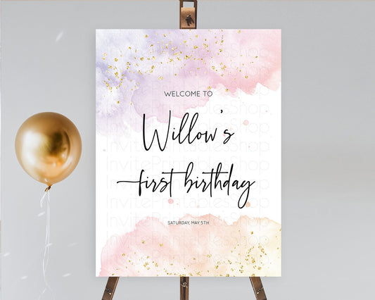 Editable Pastel Welcome Sign Pastel Rainbow Welcome Sign Colorful Rainbow Co