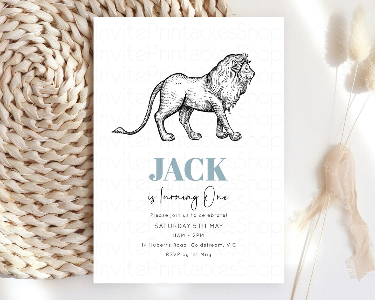 Lion Birthday Invitation Lion Invitation Wild One Invite Jungle Safari Adventure Zoo Party Wild Party Animal 1st 2nd 3rd Birthday 249