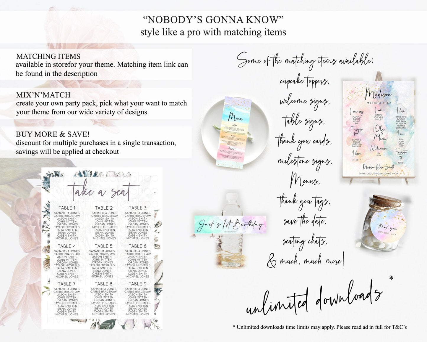 Secret Garden Seating Chart Wildflower Seating Chart Pastel Flowers Seating Chart Enchanted Garden Boho Floral Take A Seat Decor D10501