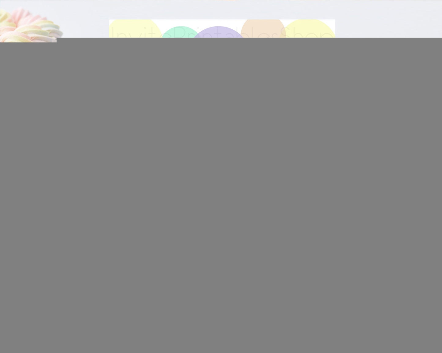 Pastel Birthday Invitation Pastel Confetti Birthday Invitation Bubbles Invitation Colorful Rainbow Confetti 2nd 1st First Birthday D10414
