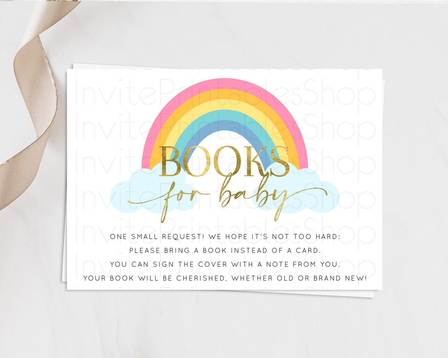 Pastel Rainbow Books For Baby Card Boho Rainbow Book Insert Boho Rainbow Book Card Pastel Watercolor Baby Shower Book Poem Request D10123