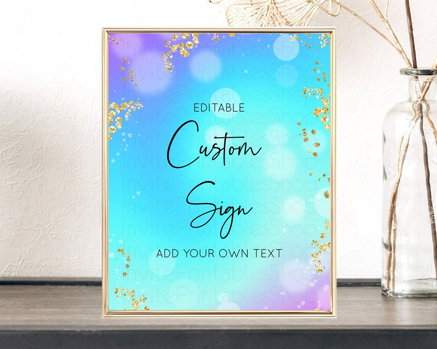 Mermaid Sign Sea Table Sign Decor Colorful Pastel Mermaid Under The Sea Pool Party 1st Birthday Baptism Baby Shower Bridal Shower D10573