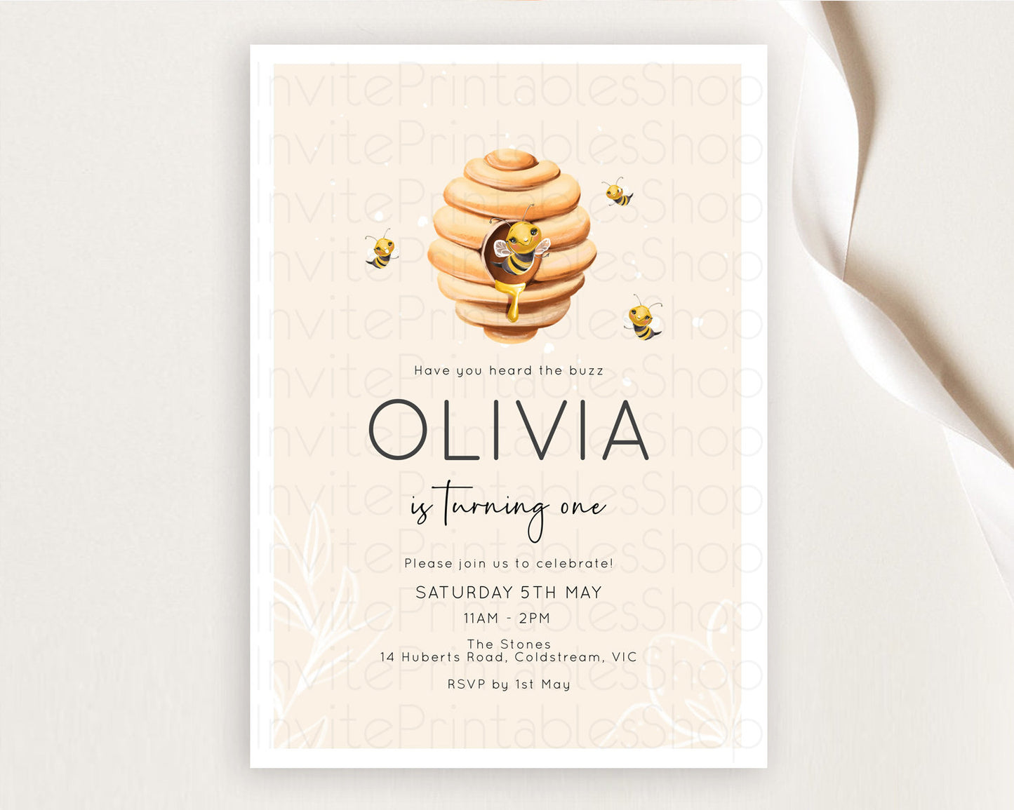 Bee Birthday Invitation Bee Invitation Bee Day Invitation Beehive Invitation Sweet Honey Bee Party Yellow 3rd 2nd 1st First Birthday D10754