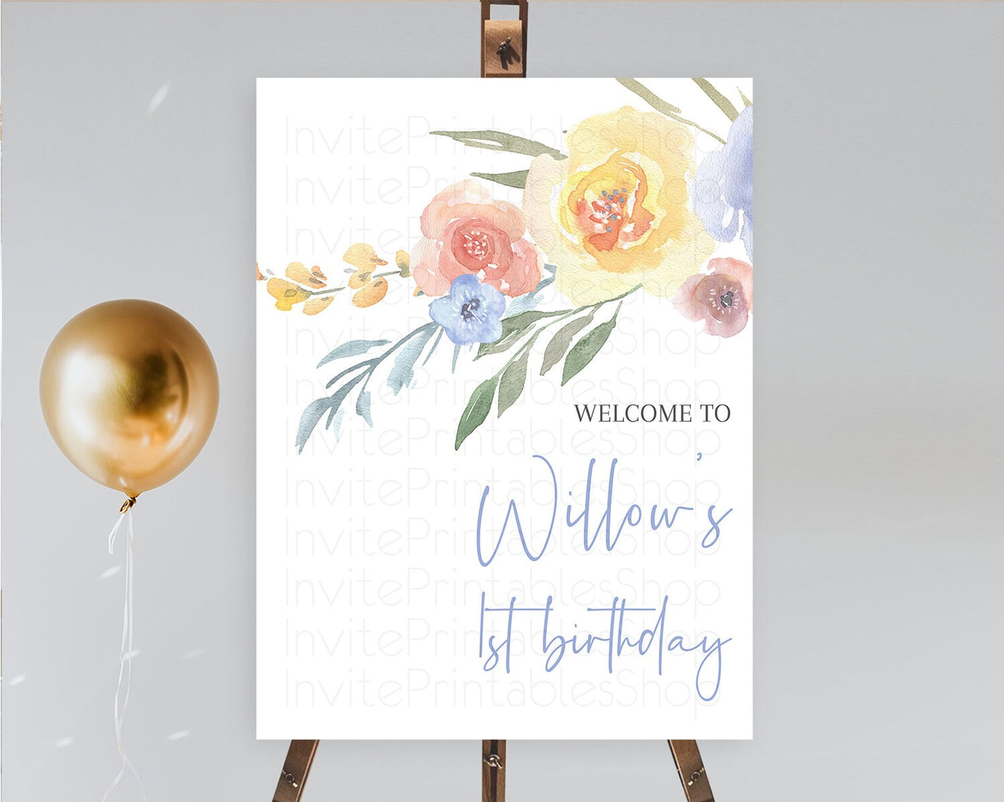 Secret Garden Welcome Sign Wildflower Welcome Board Pastel Flower Garden Welcome Poster Boho Wildflower First Birthday Welcome Sign D10186