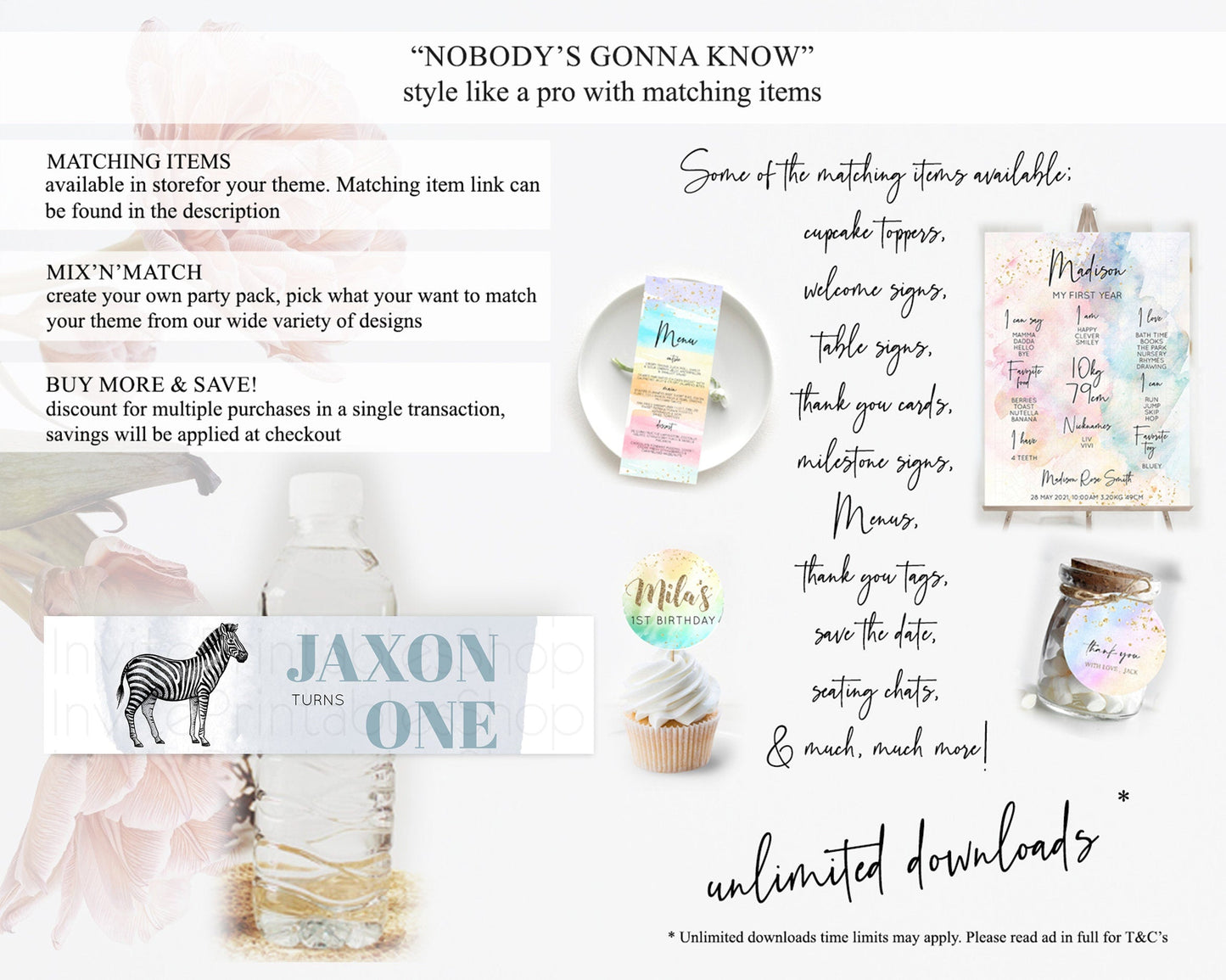 Zebra Water Label Template Zebra Party Decor Water Label Safari Adventure Zebra Minimal Theme For 1st Birthday Baptism Baby Shower D10814