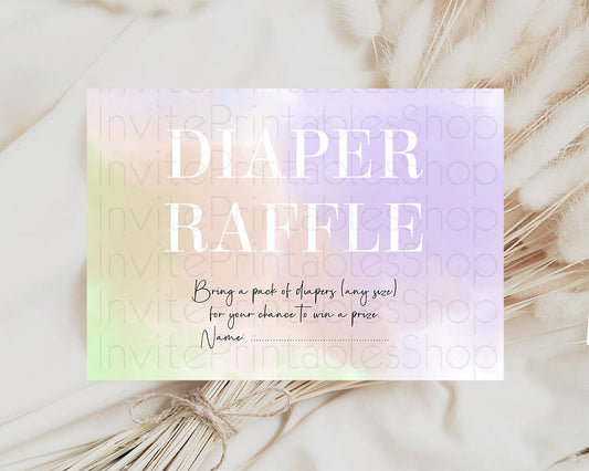 Editable Diaper Raffle Diaper Request Diaper Insert Card Baby Shower Diaper