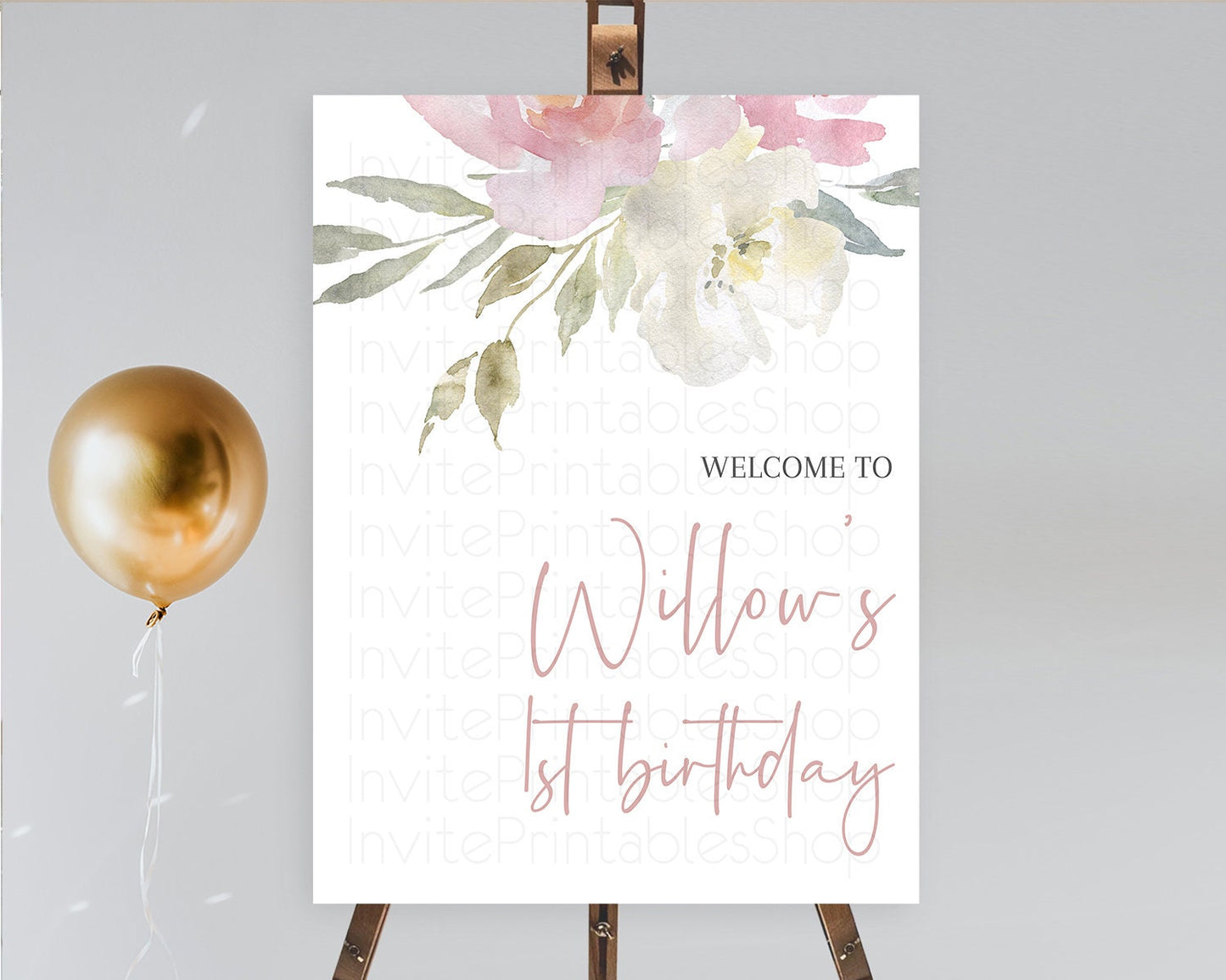 Secret Garden Welcome Sign Wildflower Welcome Board Pastel Flower Garden Welcome Poster Boho Wildflower First Birthday Welcome Sign D10183