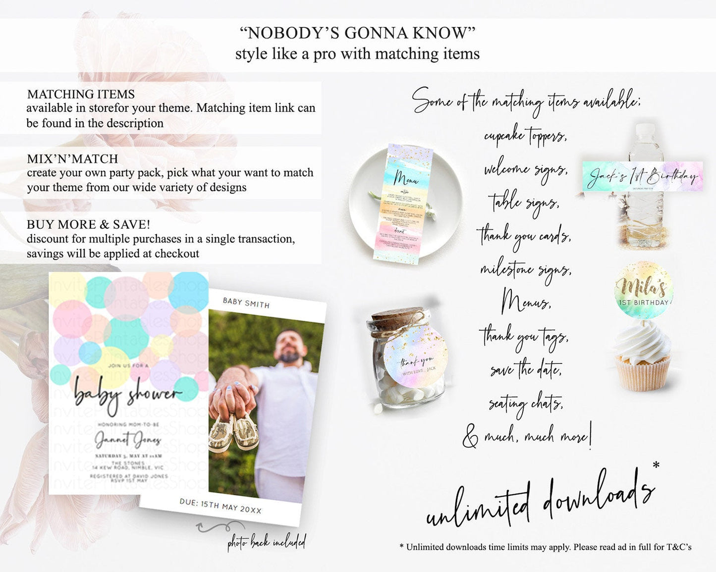 Pastel Rainbow Baby Shower Invitation Pastel Confetti Invitation Sprinkles Bubbles Invitation Colorful Rainbow Confetti Theme D10223