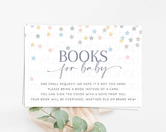 Editable Pastel Star Books For Baby Card Shooting Star Book Insert Twinkle L