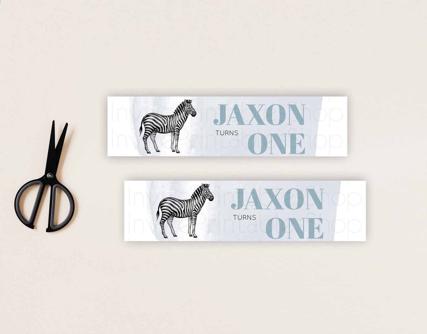 Zebra Water Label Template Zebra Party Decor Water Label Safari Adventure Zebra Minimal Theme For 1st Birthday Baptism Baby Shower D10814