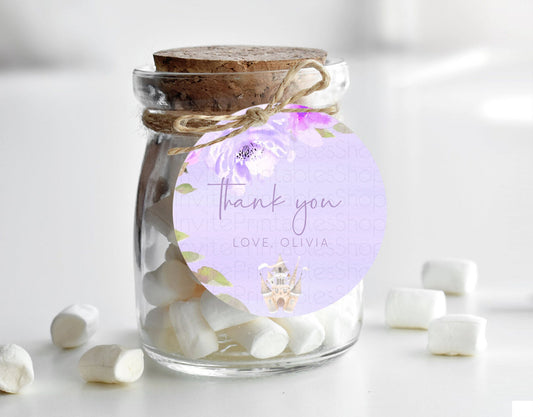 Editable Princess Thank You Tags Castle Thank You Gift Tags Secret Garden Fa