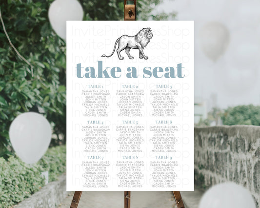 Editable Lion Seating Chart Safari Lion Seating Chart Modern Lion Party Deco
