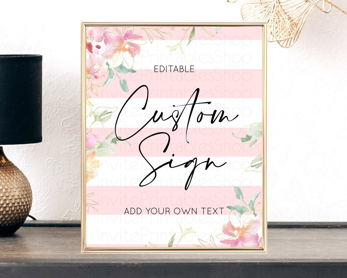 Wildflower Floral Table Sign Decor Secret Garden Sign Template Pastel Floral Garden Party Boho Flowers Birthday Baby Shower Wedding D10301