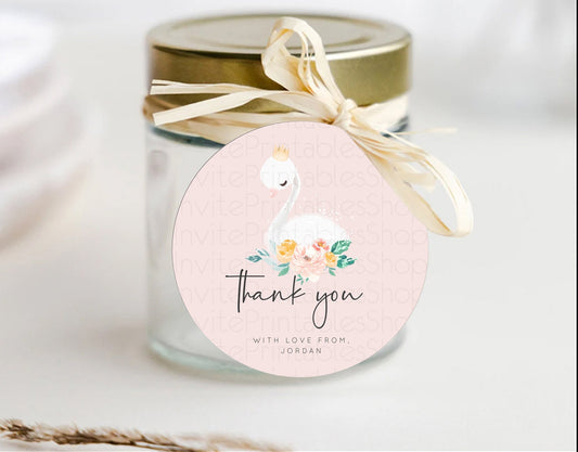 Editable Swan Thank You Swan Princess Ballet Thank You Gift Tags Enchanted S