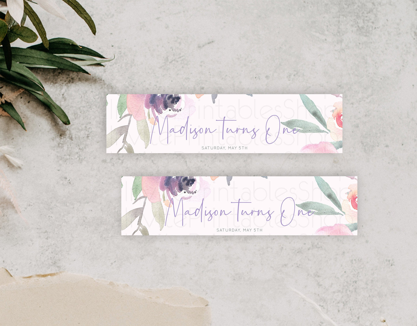 Wildflower Water Label Template Secret Garden Water Label Pastel Floral Garden Party Decor Boho Flowers Birthday Baby Shower Wedding D10198