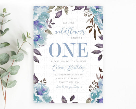 Editable Secret Garden Invitation Wildflower Birthday Invitation Pastel Flow