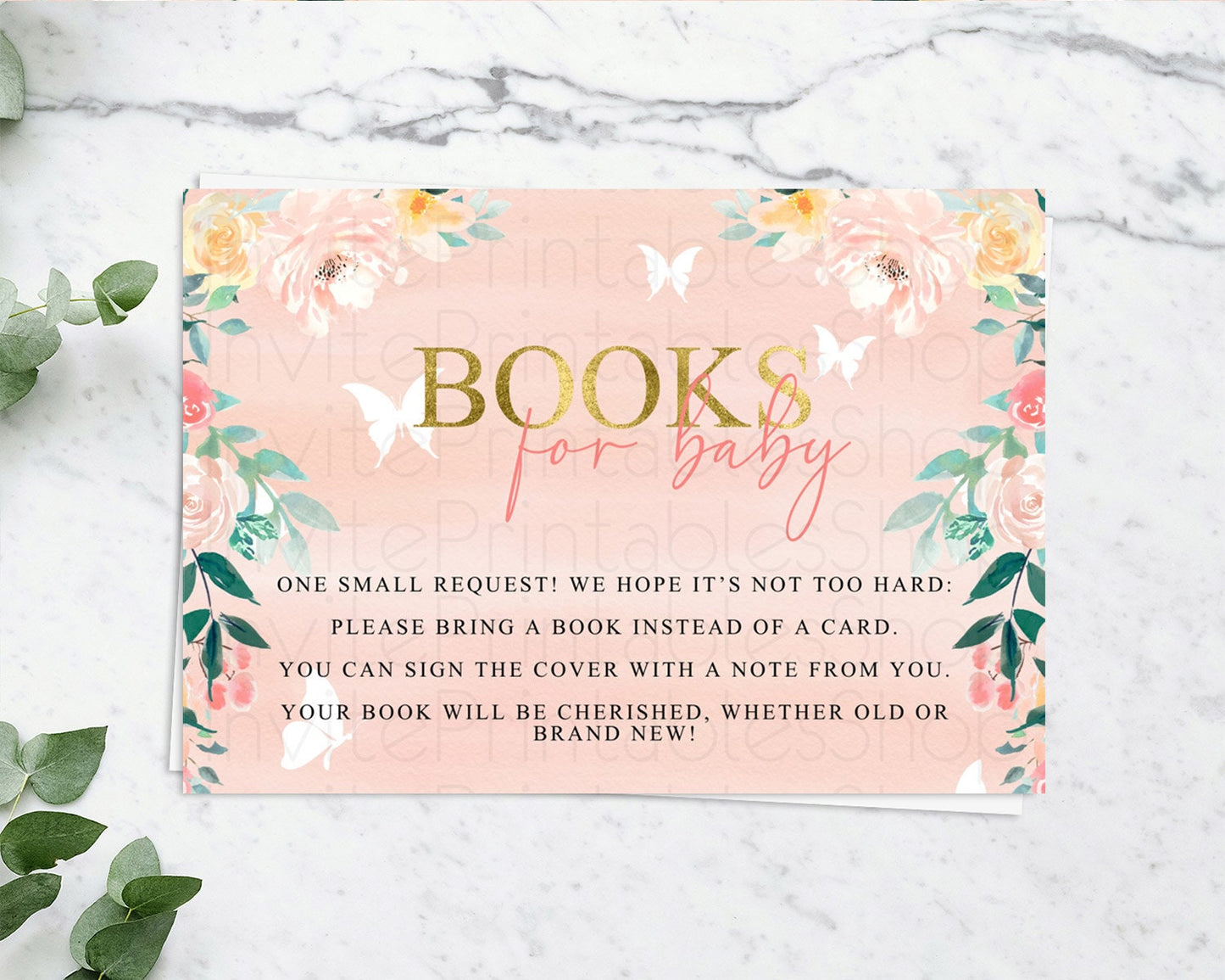 Secret Garden Books For Baby Card Boho Wildflower Book Insert Pastel Flower Garden Baby Shower Card Flower Guests Book Poem Request D10245