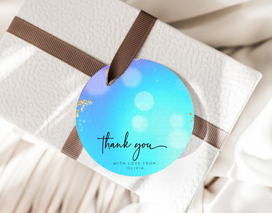 Editable Mermaid Thank You Tags Mermaid Thank You Gift Tags Rainbow Fish Und