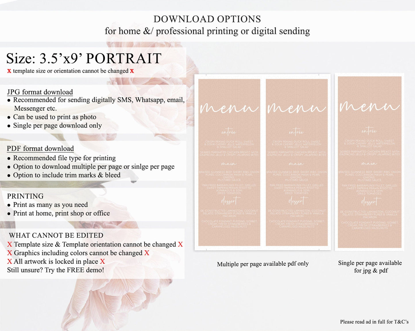 Orange Menu Pastel Orange Menu Template Orange Minimal Table Decor Modern Orange Menu Simple Orange Dinner Dessert Menu Food Menu D10938