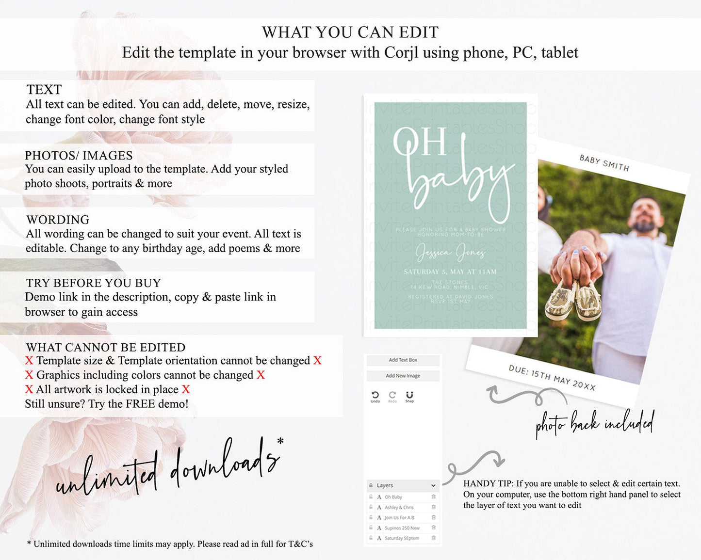 Green Baby Shower Invitation Pastel Green Baby Shower Invitation Minimalist Baby Shower Invitation Plain Green Invites Modern Simple D10736