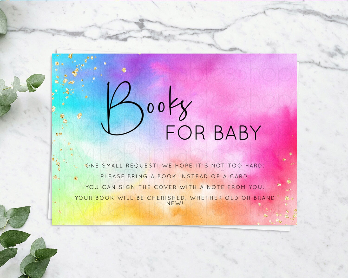 Tie Dye Books For Baby Card Rainbow Tie Dye Book Insert Pastel Rainbow Watercolor Book Card Tie Dye Colors Guests Book Poem Request D10456