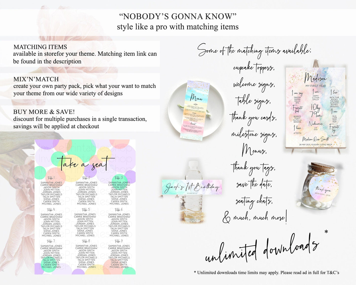 Pastel Seating Chart Pastel Confetti Seating Chart Bubbles Sprinkles Seating Sign Colorful Rainbow Decor Confetti Seating Board D10380