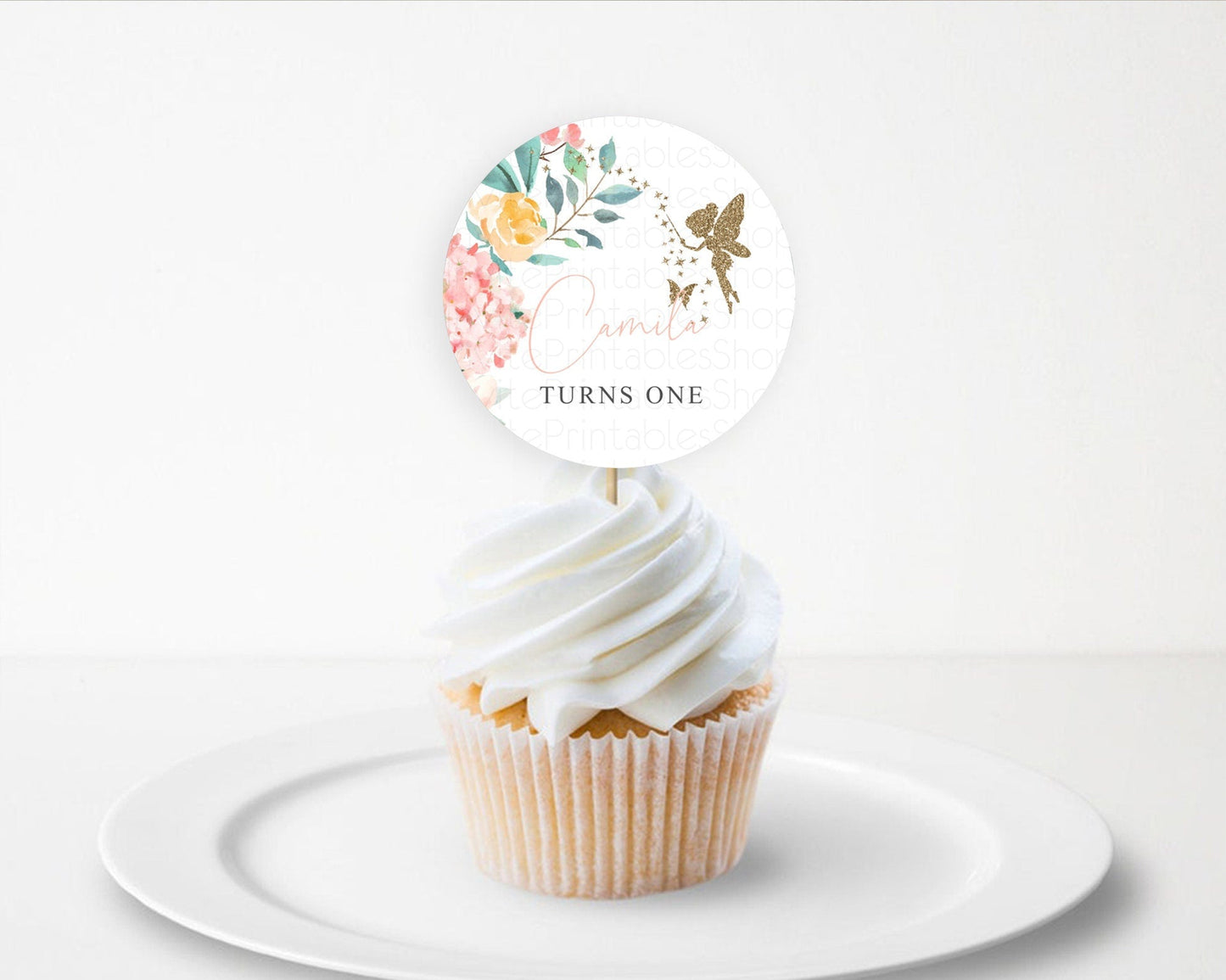 Fairy Cupcake Toppers Pastel Fairy Cupcake Toppers Fairy Floral Garden Cupcake Topper Enchanted Garden Floral Butterfly Party Decor D10789