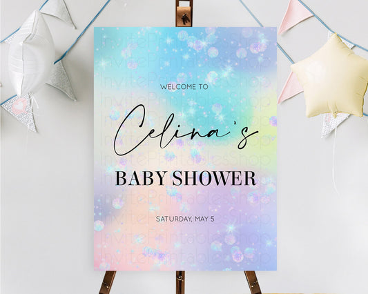 Editable Rainbow Welcome Sign Pastel Welcome Board Colorful Pastel Watercolo