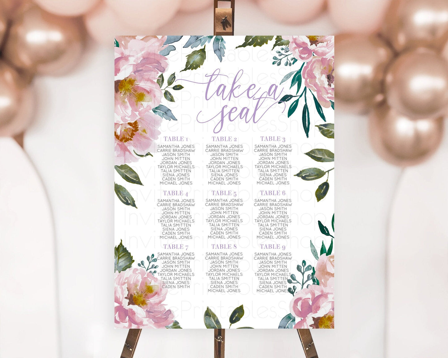 Secret Garden Seating Chart Wildflower Seating Chart Pastel Flowers Seating Chart Enchanted Garden Boho Floral Take A Seat Decor D10729