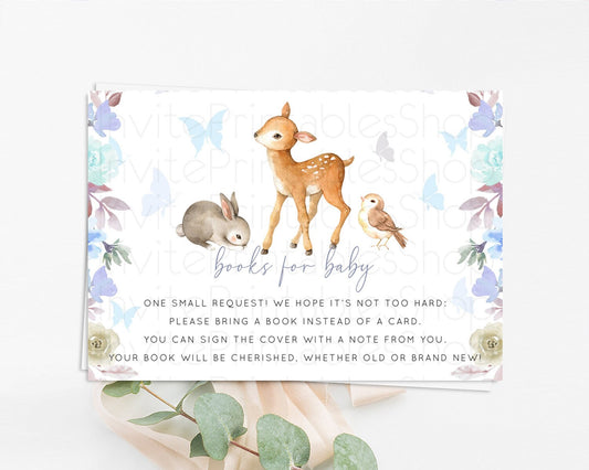 Editable Fawn Books For Baby Card Deer Book Insert Floral Deer Book Card Enc