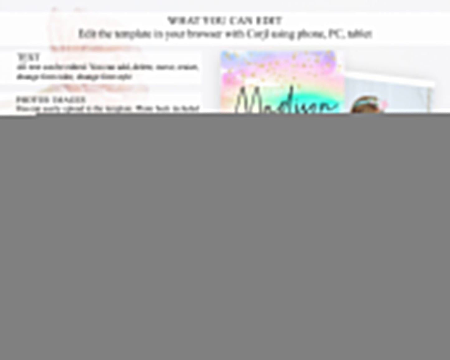 Pastel Birthday Invitation Ombre Watercolor Birthday Invitation Glitter Rainbow Color Splash 1st 2nd 3rd Birthday Invitation D23030