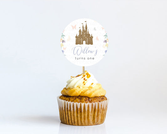 Editable Princess Cupcake Toppers Castle Cupcake Toppers Royal Princess D??co