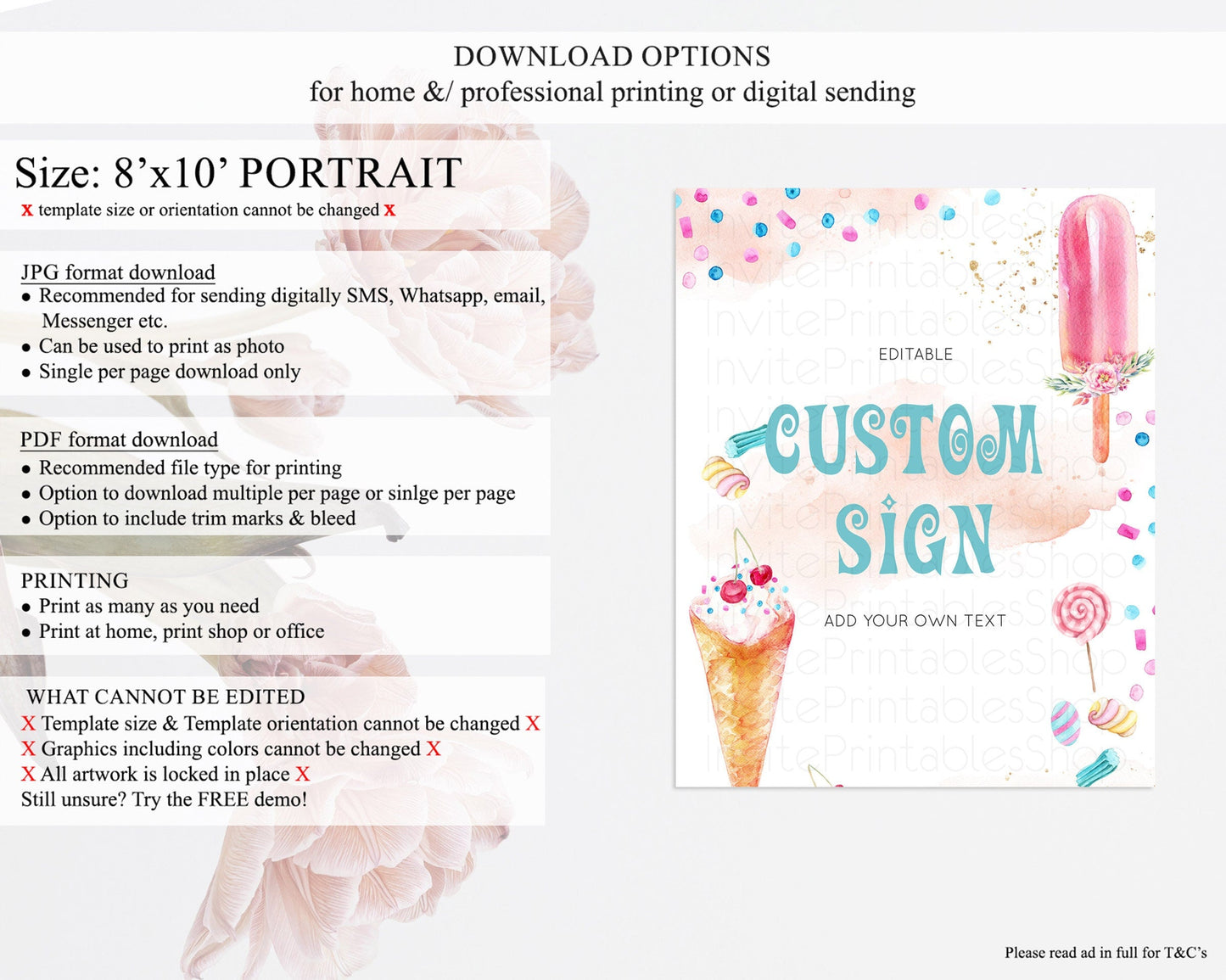 Ice Cream Sign Template Sweet One Sign Candy Table Sign Decor Heres The Scoop Party Pastel Candy Theme Birthday Baptism Baby Shower D10554