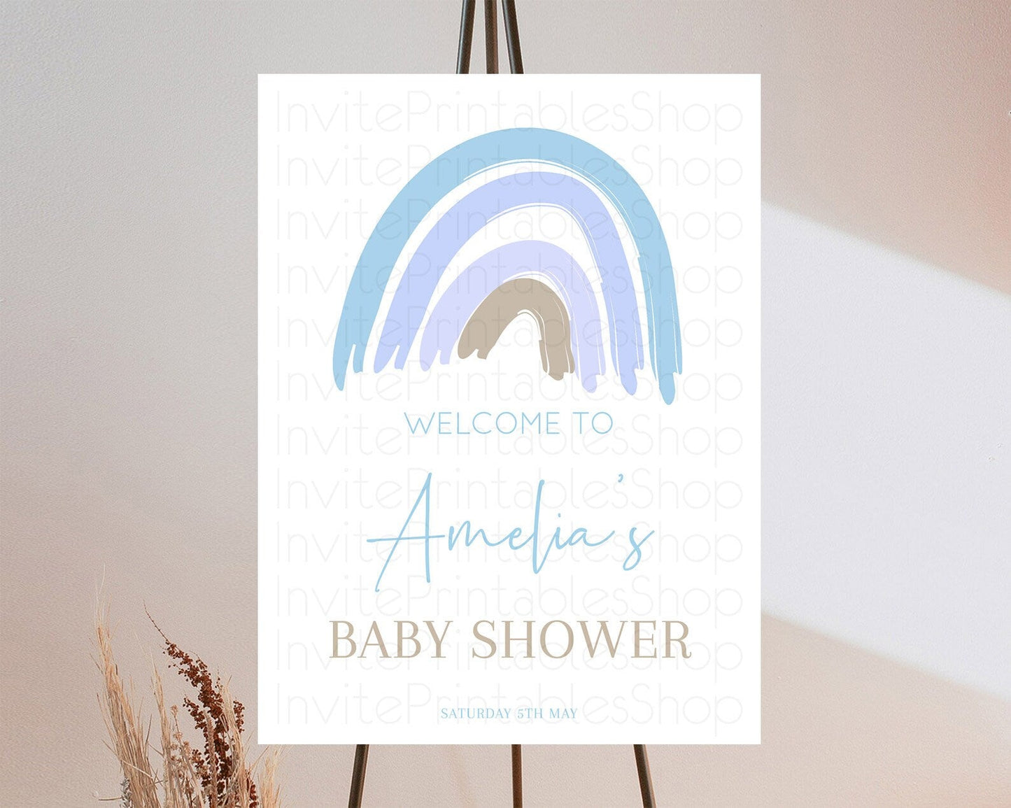 Pastel Rainbow Baby Shower Welcome Sign Boho Rainbow Welcome Board Rainbow Welcome Sign Pastel Welcome Decor Rainbow Welcome Sign D10352