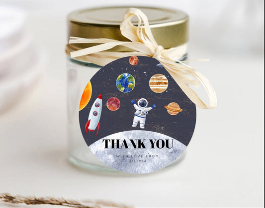 Editable Space Thank You Tags Space Thank You Gift Tags First Trip Around th