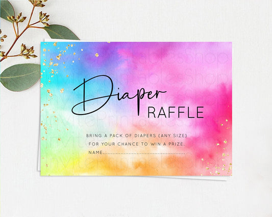 Editable Tie Dye Diaper Raffle Card Rainbow Tie Dye Diaper Raffle Insert Pas